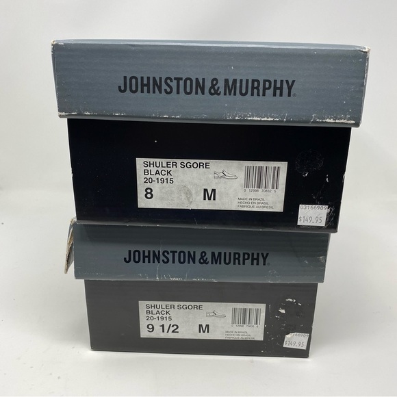 Johnston & Murphy Shuler SGore Black Leather Slip On Black main image 5